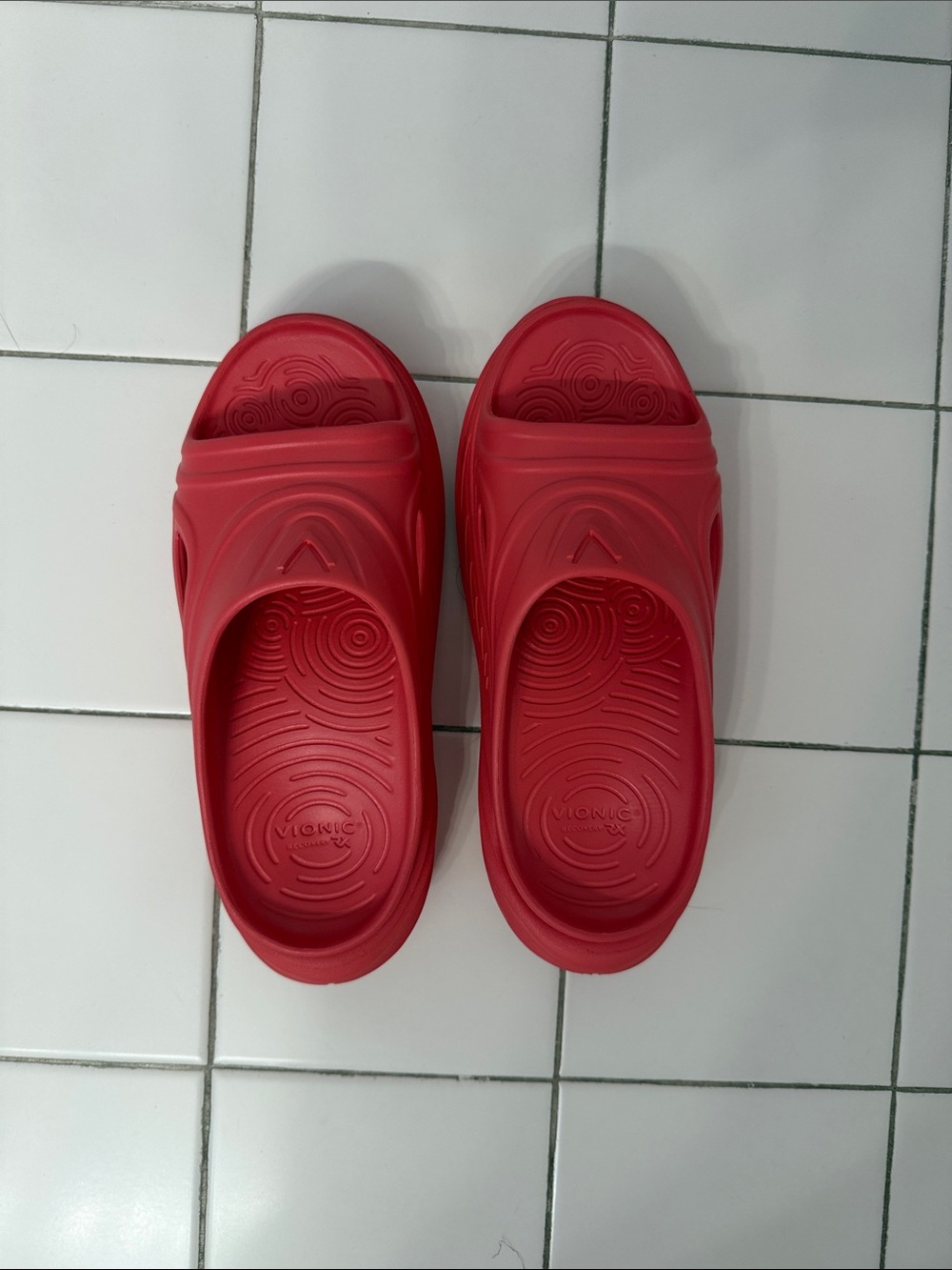 Vionic Red Slip-On Slide Sandals